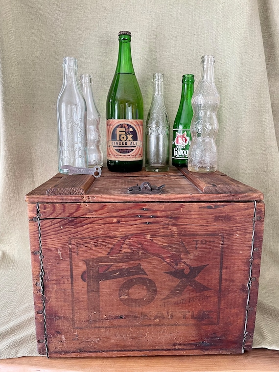1916-1930's Fox Beverage Seattle Collection, Crate, Soda Bottles