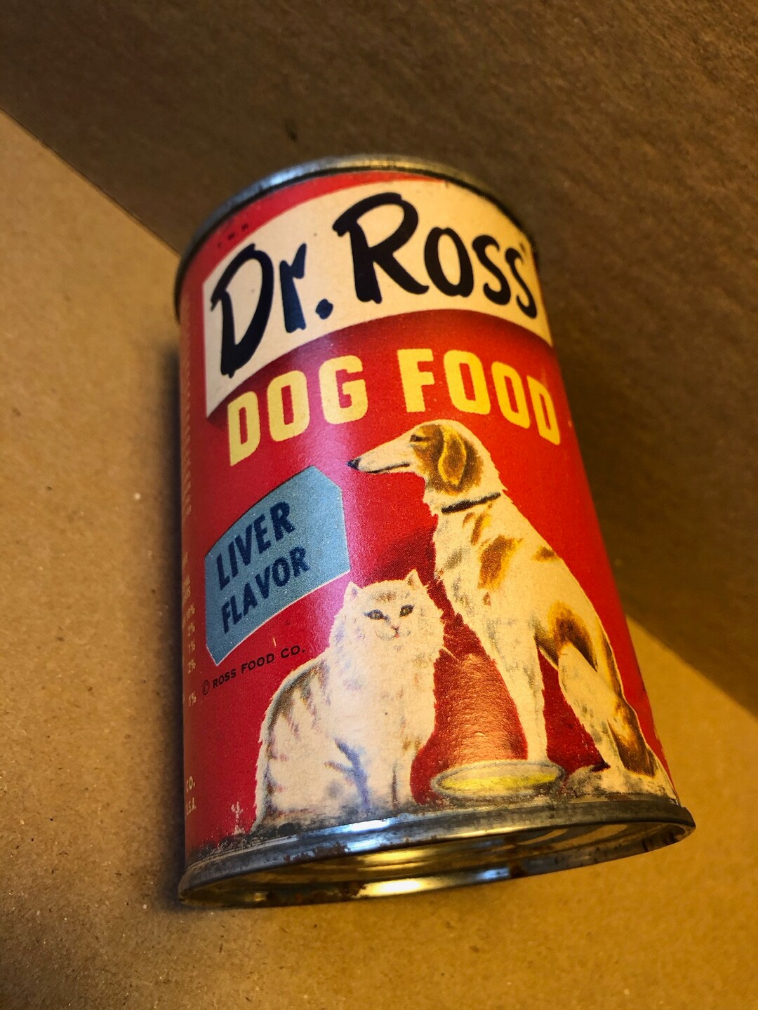 1950s Dr. Ross Dog Food Tin Can Bank Etsy