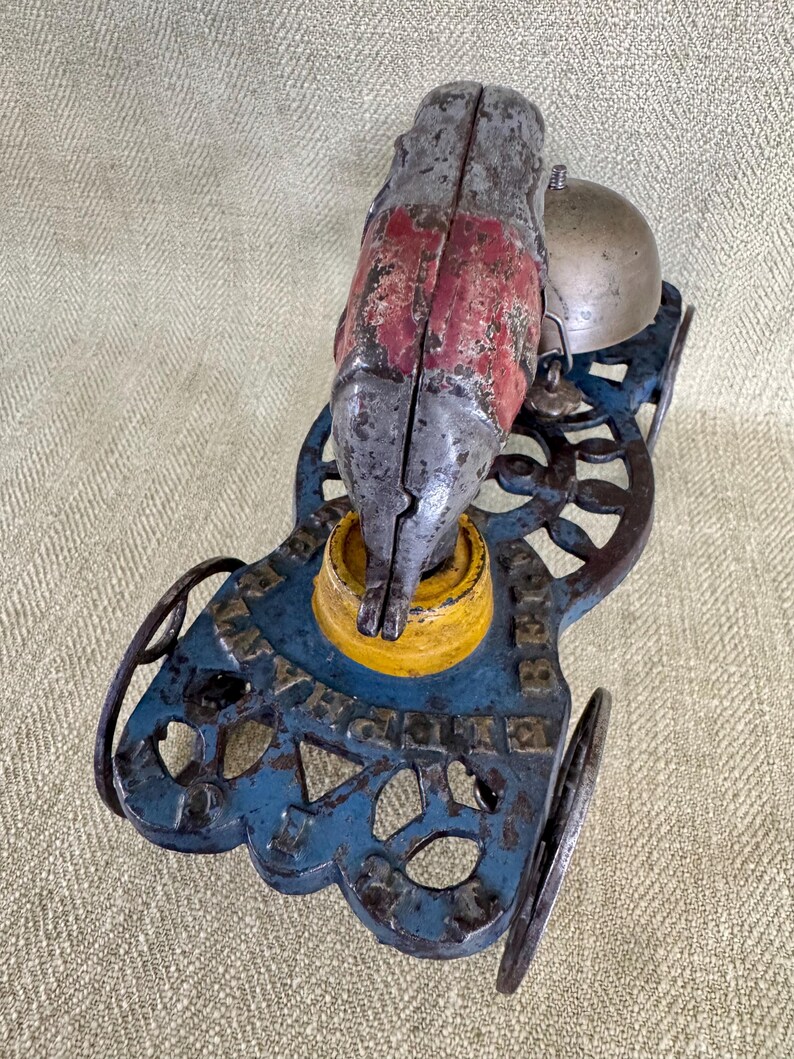 Antique Trick Elephant Bell Ringer Cast Iron Pull Toy, Early 1900’s - Etsy