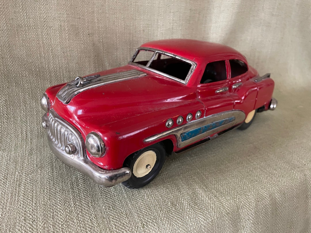 超可爱 Large Etsy - Car Buick Toy Friction Tin Japan 1940's ミニカー