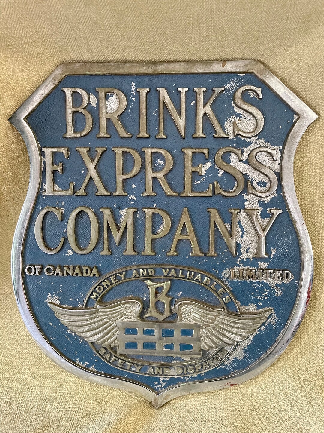 19191934 Original Large Brinks Armored Car Plaque Truck Sign Etsy