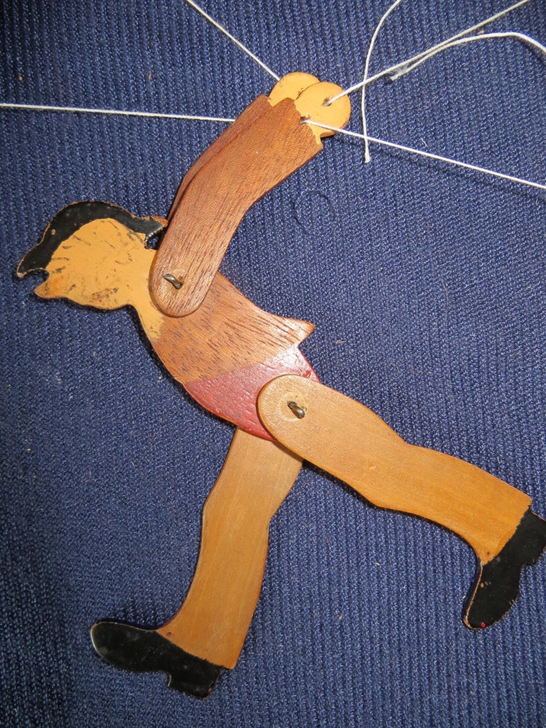 Wonderful Antique Folk Art Drunk Acrobat Toy image 3