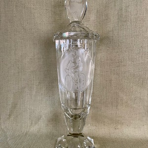 Antique Crystal Cycling Bicycle Race Trophy