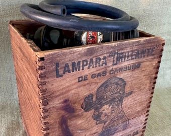 Antique Miner’s Carbide Headlamp in Original Box