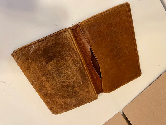 19th Century Leather Tri Fold Men’s Document case… - image 5