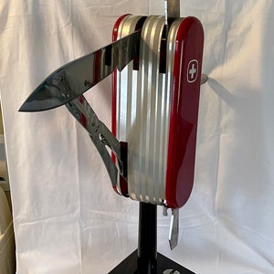 Vintage Motorized Automaton Giant Swiss Army Knife Counter Store Display sign image 5