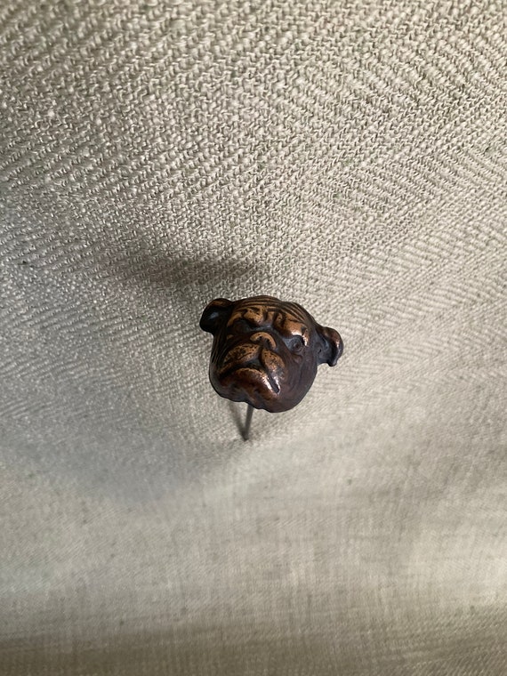 Antique Bulldog Hatpin - image 4