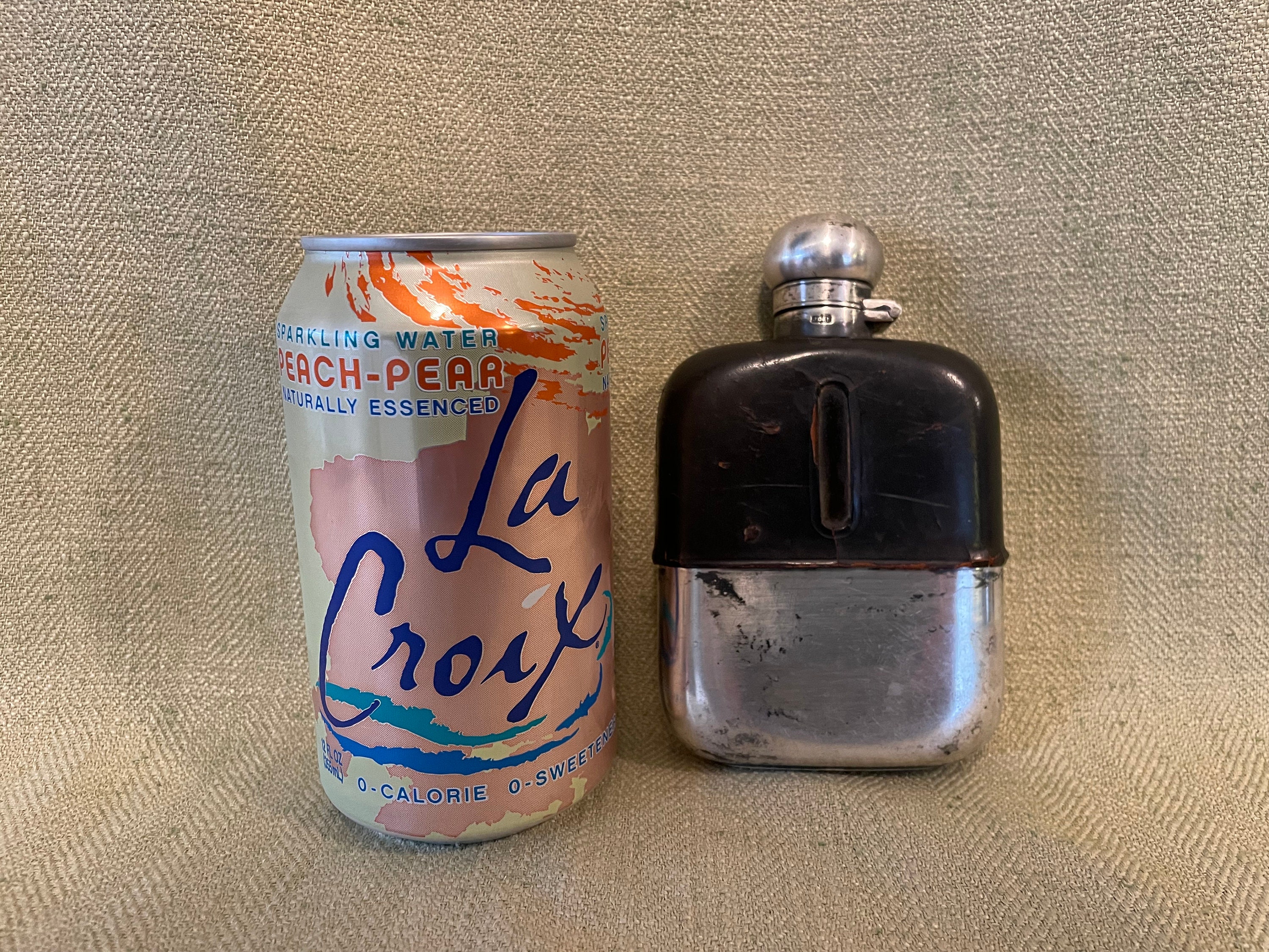 Antique James Deakin & Sons Silver Hip Flask, English Sterling