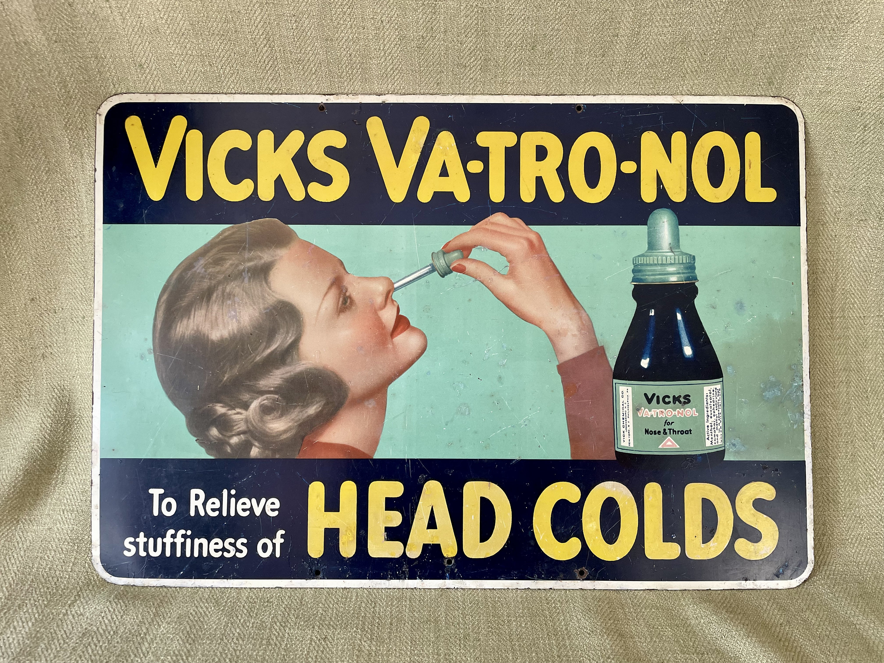 Fantastic Original Vicks Vitronol Vapo Rub Apaothecary Sign - Etsy