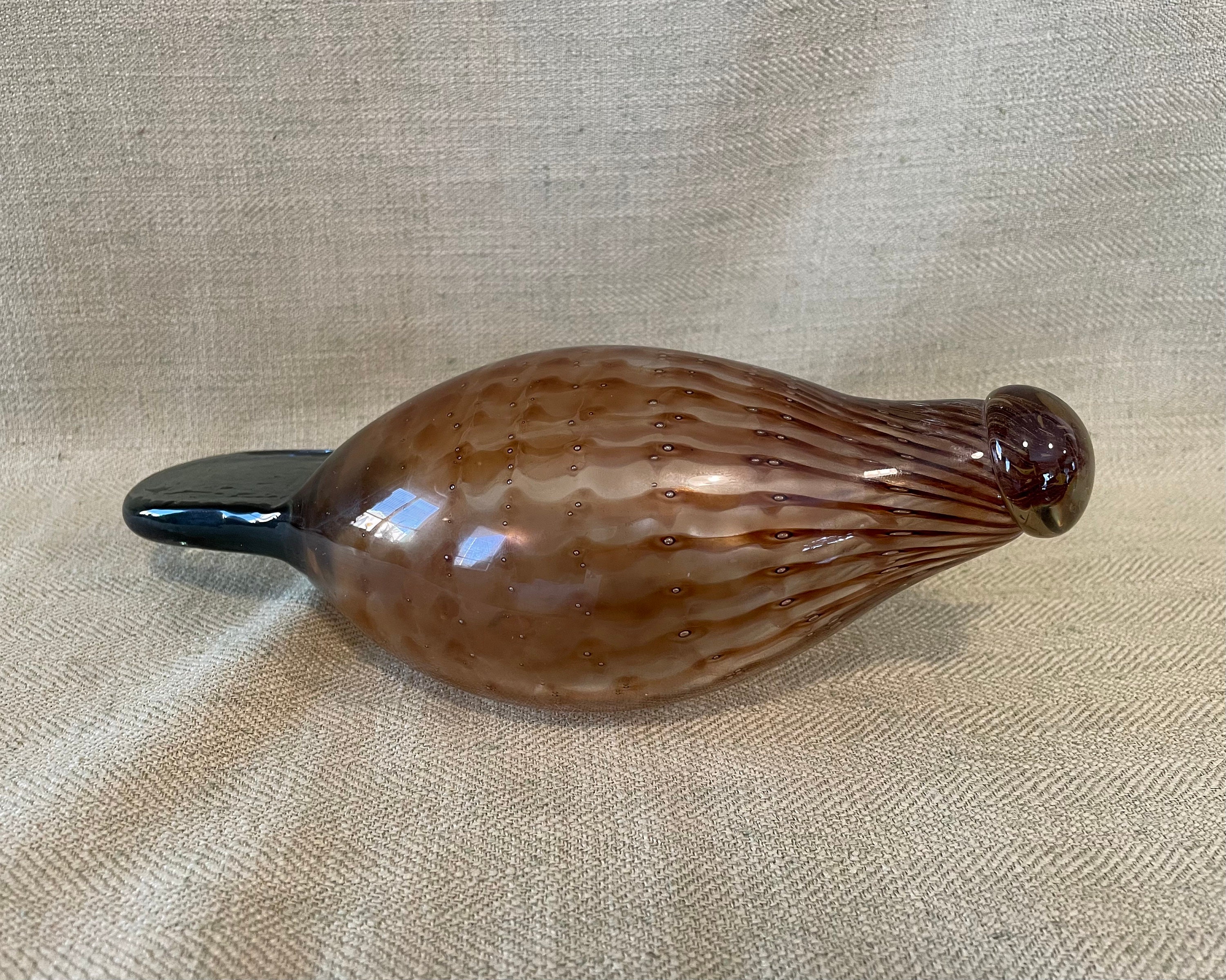 工芸品  Birds By Toikka Eurasian Wryneck Oiva Toikka for Iittala, Hand Blown Glass Bird, Eurasian Wryneck