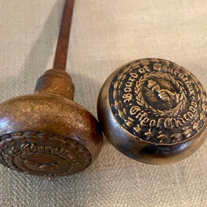 Two Sets Antique Chicago Board of Education Bronze Doorknobs, Architectural Salvage