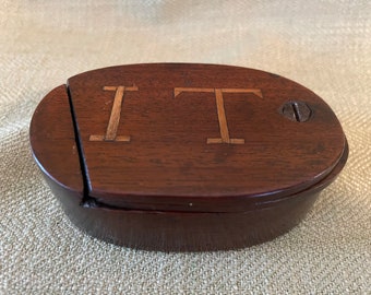 Antique IT Snuff Box with Marquetry Lid, 1880-90