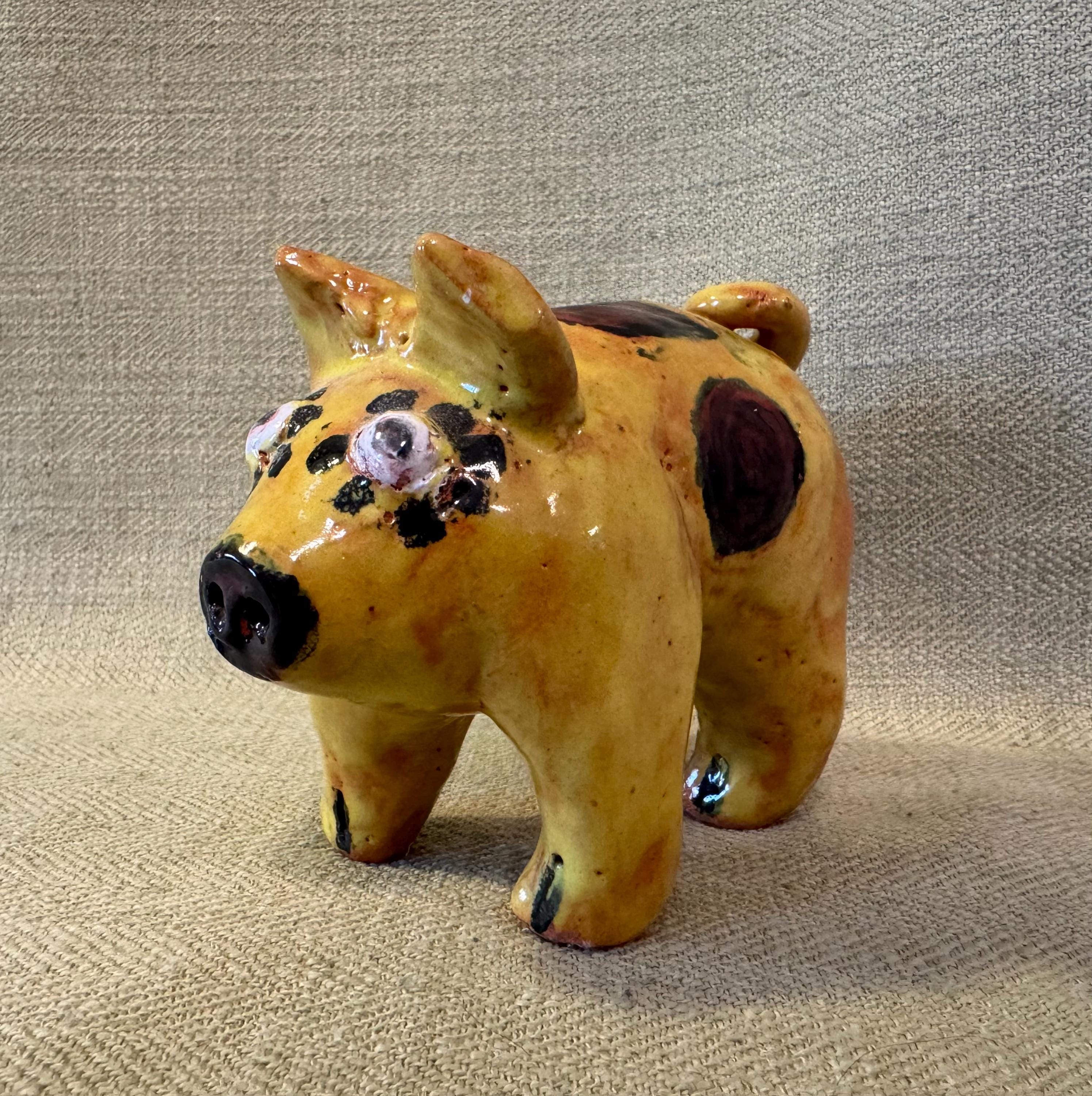 Spotted Pig, Larry Wilson Georgia Folk Art Pottery - Etsy
