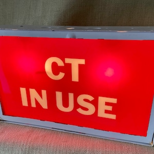 Vintage Hospital Salvage CT Laboratory Light Sign