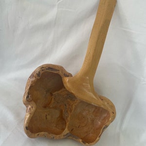 vintage Natural Giant Carved Natural Burl Water Scoop