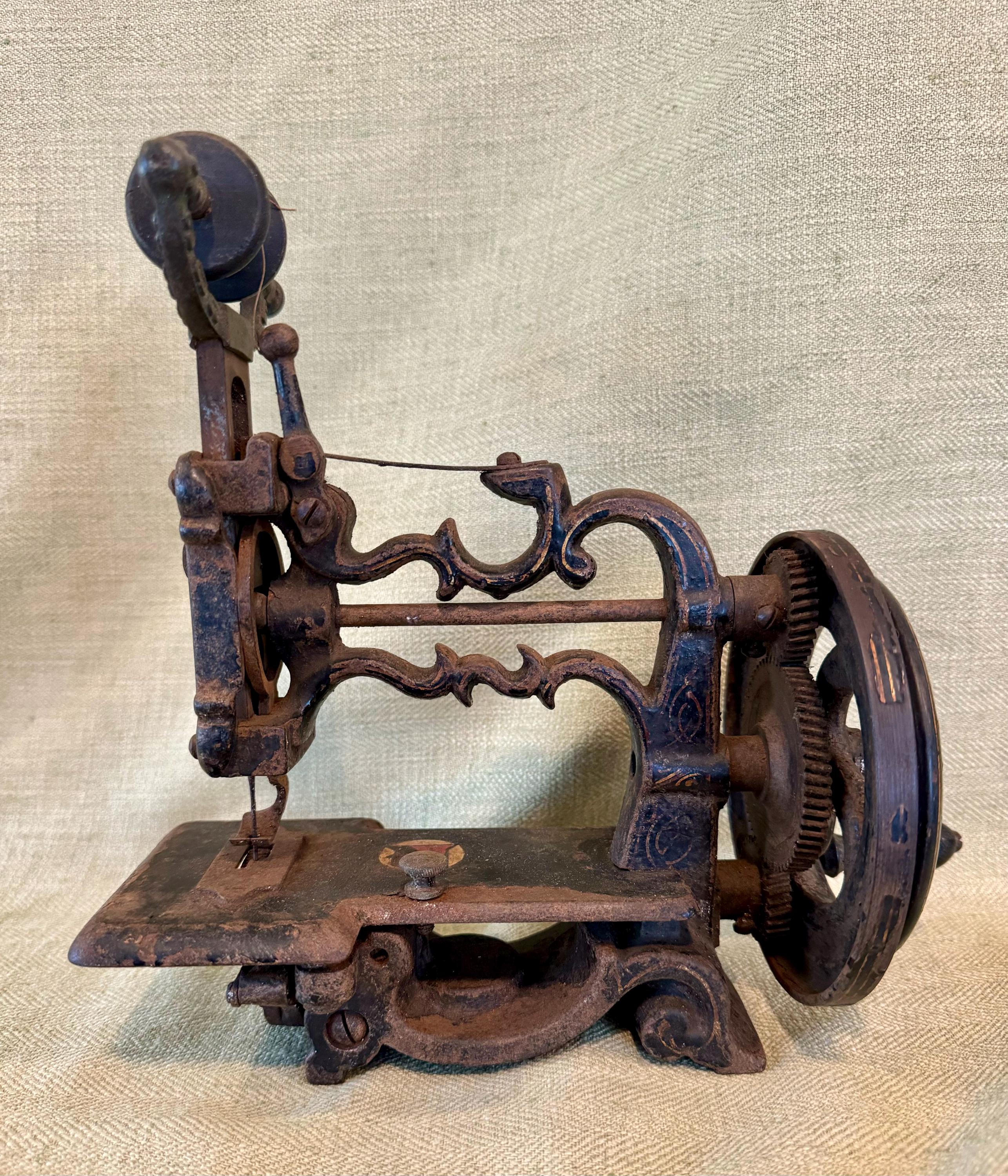Super Rare 1870 James Weir Cast Iron Sewing Machine
