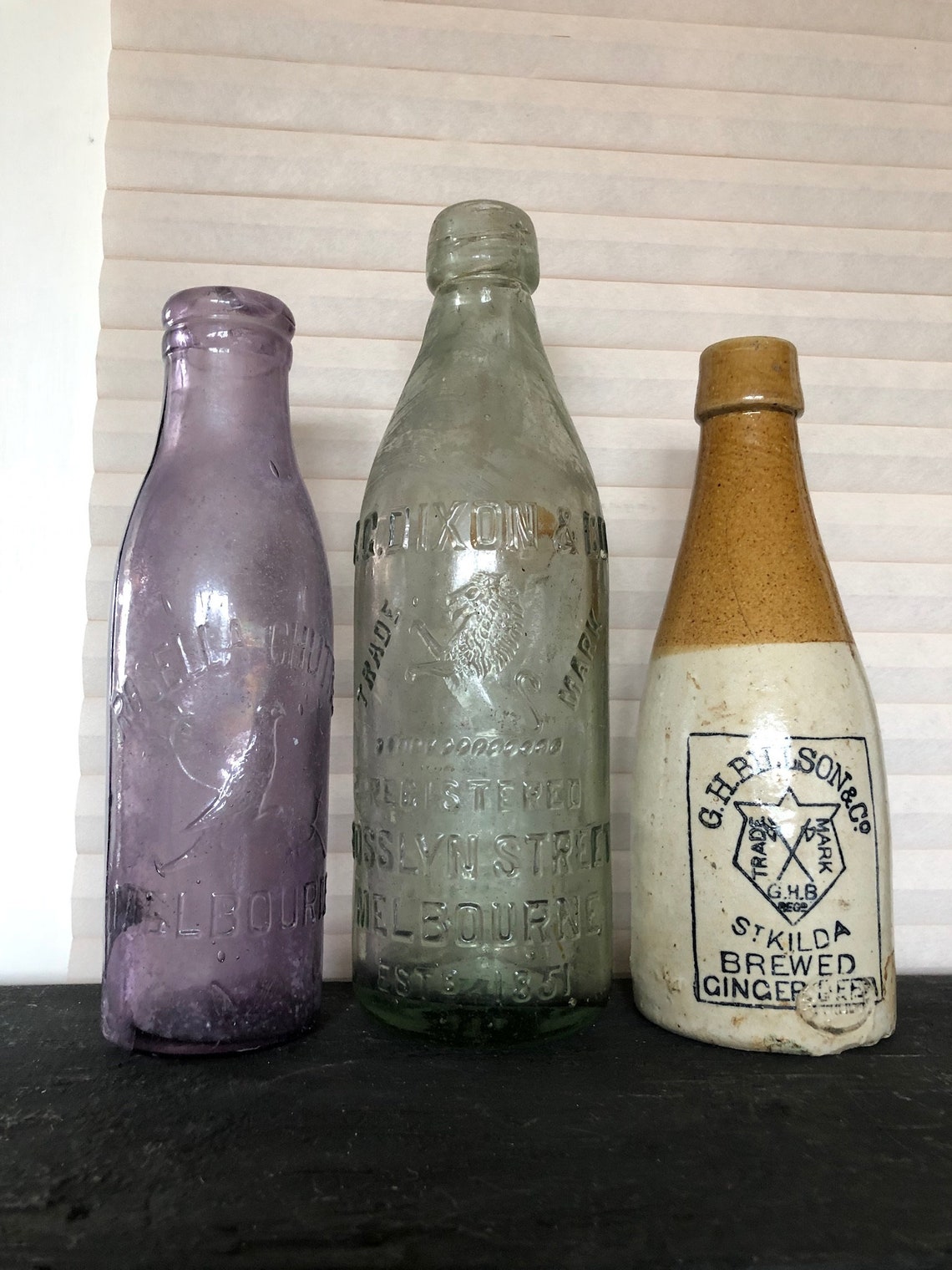 3 Antique 1850-1900 Melbourne Australian Bottles | Etsy