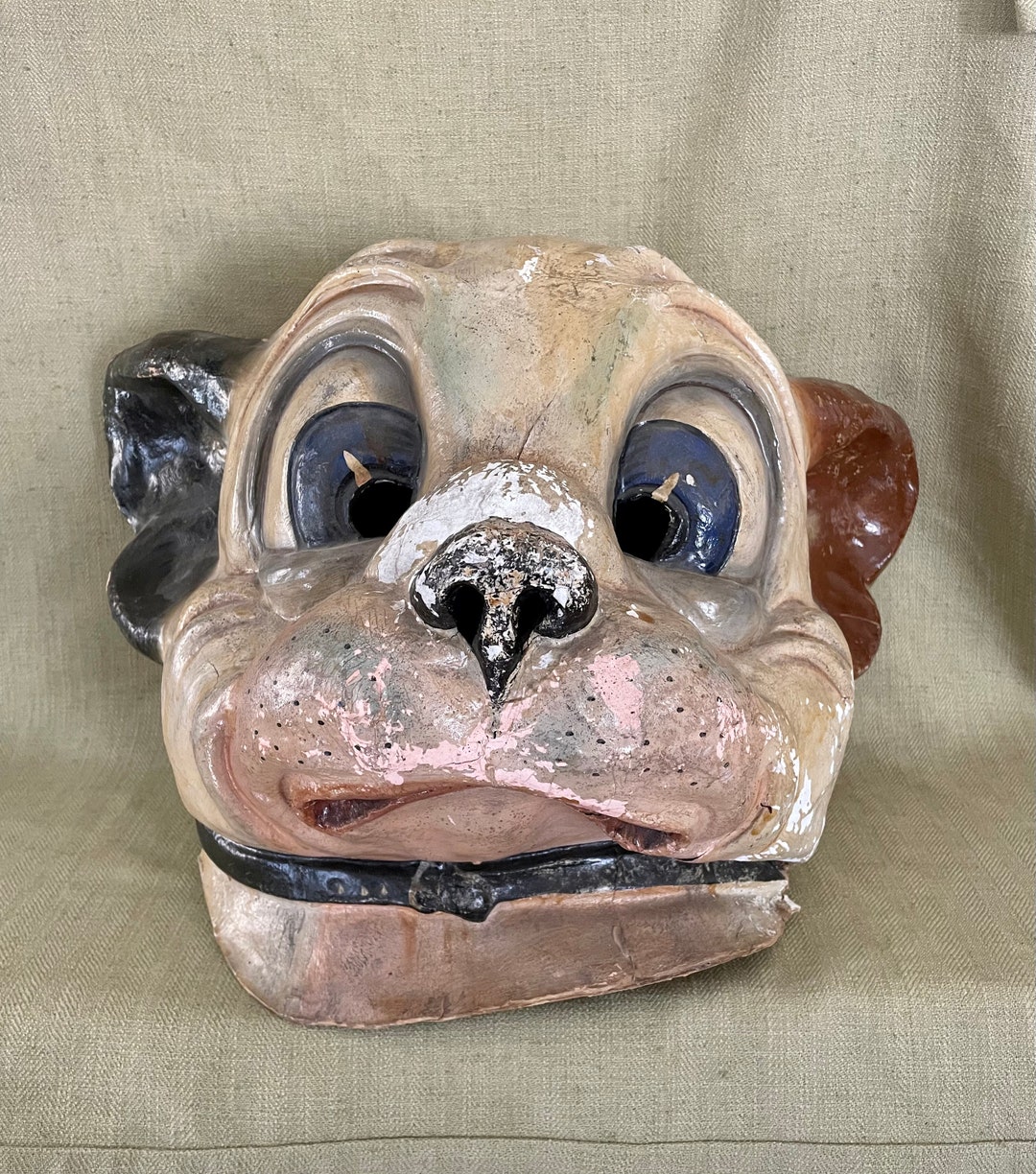 1920s Bonzo the Dog Folk Art Full Size Paper Mache Mask Etsy