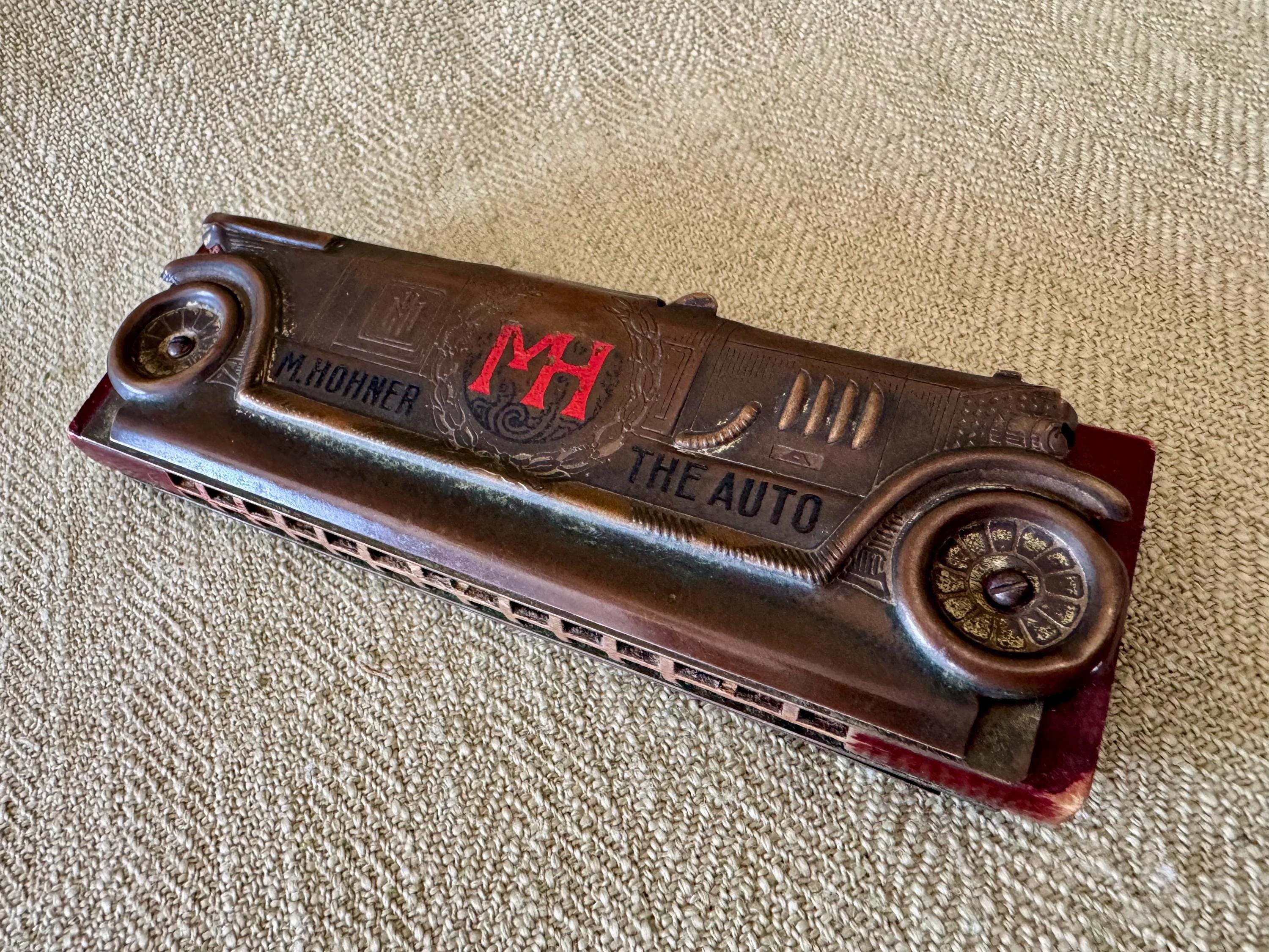 コレクション ENPHONICON harmonica Incredible Rare Hohner Automobile Harmonica, Brass Era Car Shaped