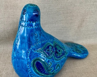 MCM Bitossi Blue Penguin Money Box: Italian Rimini Pottery - Etsy