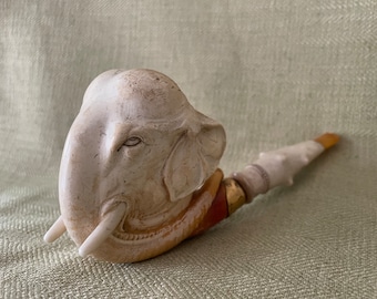 Antique Elephant Meerschaum Pipe