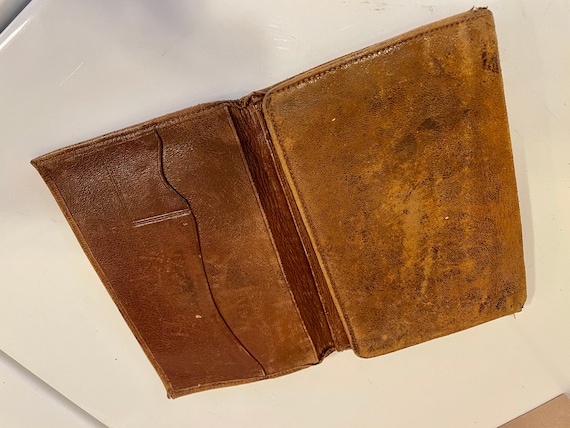 19th Century Leather Tri Fold Men’s Document case… - image 6