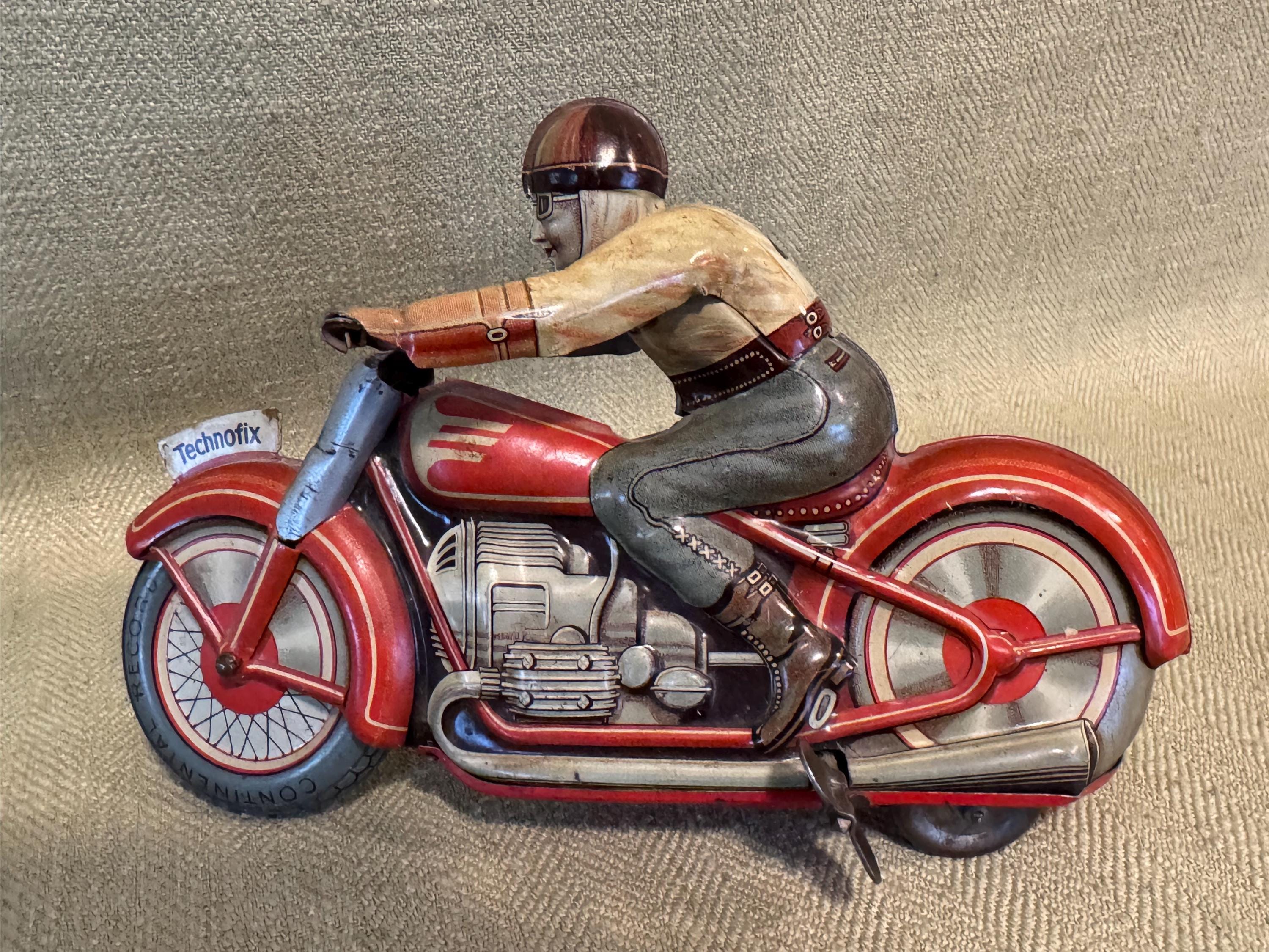 スポーツトイ・アクショントイ EPACE Occupied Germany Technofix GE 258 Wind up Motorcycle Tin Toy - Etsy