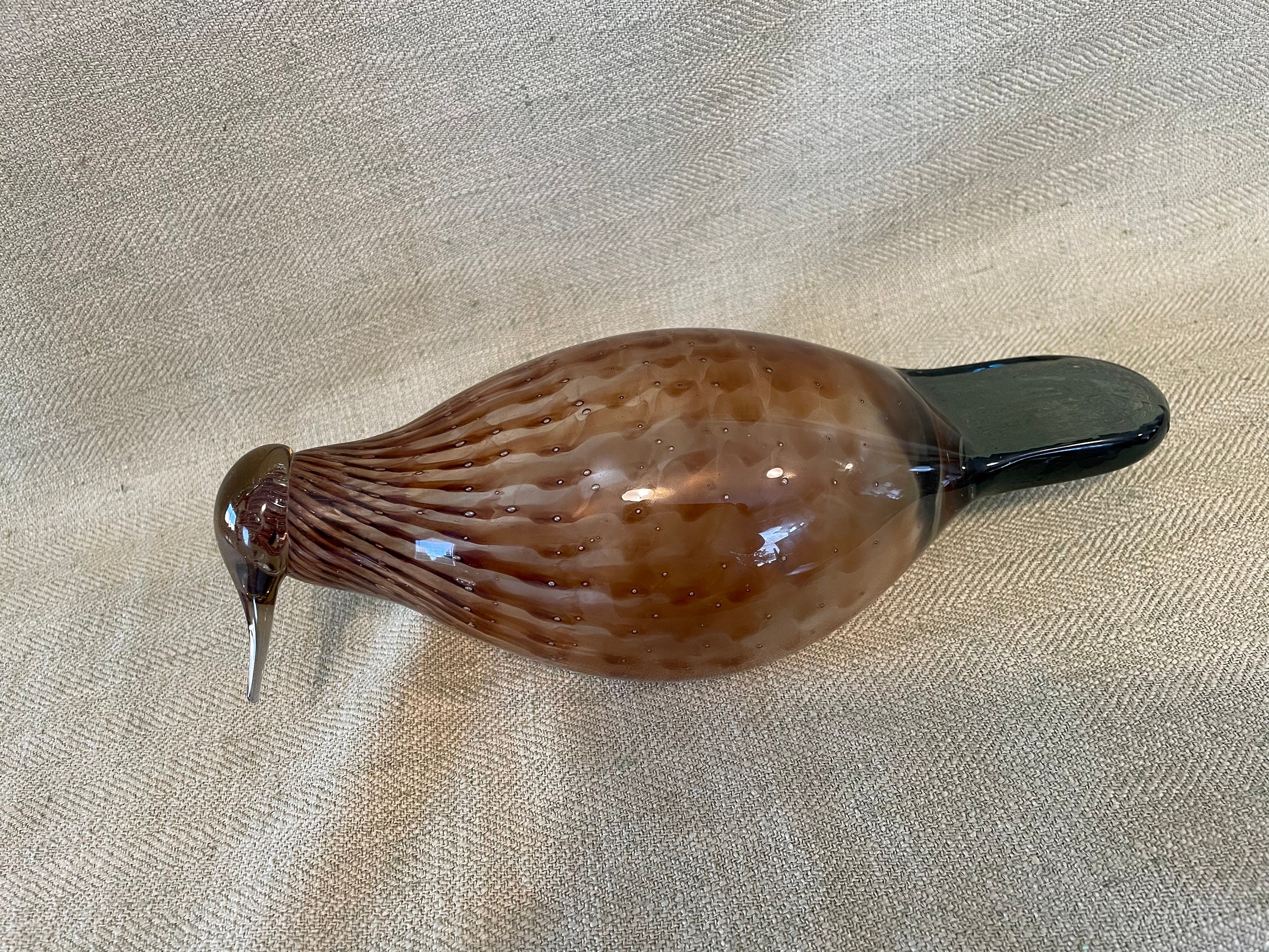 工芸品  Birds By Toikka Eurasian Wryneck Oiva Toikka for Iittala, Hand Blown Glass Bird, Eurasian Wryneck
