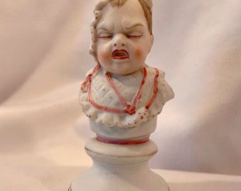 19th Century German Bisque Crying Baby Bust