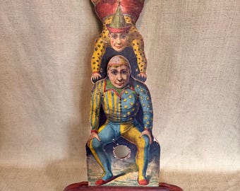 19th Century Victorian Lithographed Acrobats Target Game