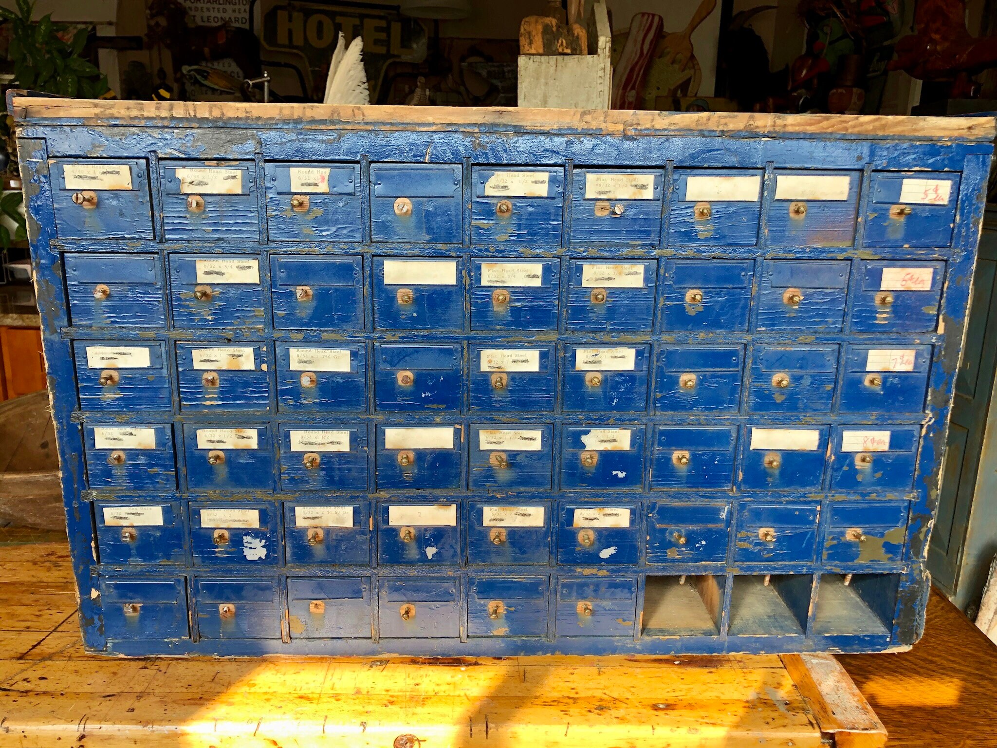 Antique Primitive 51 Drawer Hardware Store Parts Tool Etsy