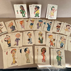 1920’s Old Maid Card Game with Flappers, Gangsters, Bathing Beauties and others