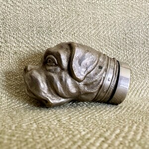 Antique Edwardian Bulldog Match Safe, Match Holder, Pocket Vesta