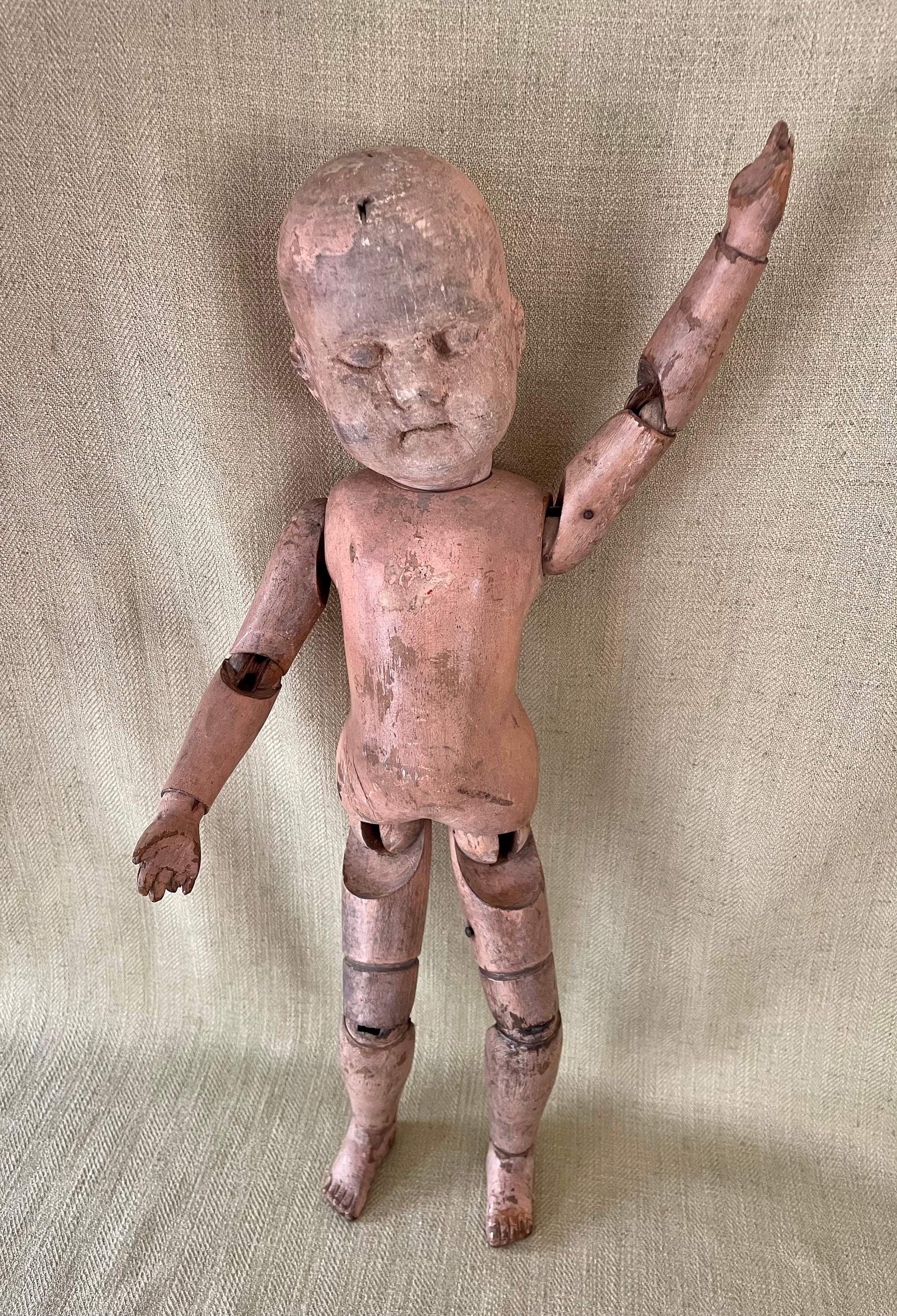 Antique Jointed Wood Schoenhut 19” Doll - Etsy