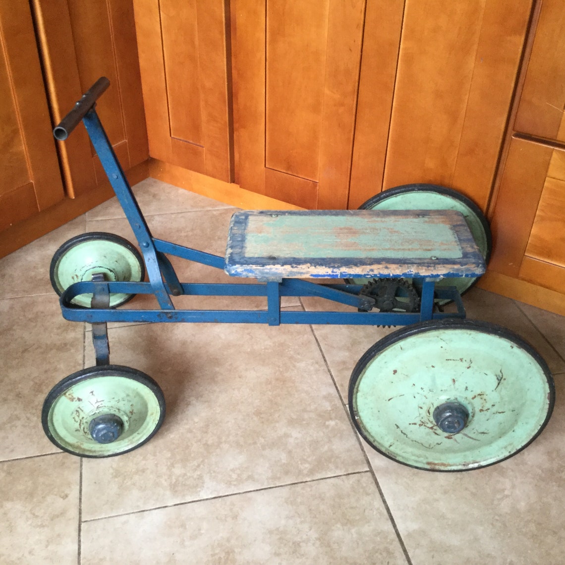 Antique 1920 Irish Mail Cart Pedal Car Original Paint Gear Etsy