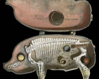 Original Cast Iron Salesman Sample Moorman’s Pig, Pig Feed Demonstrator
