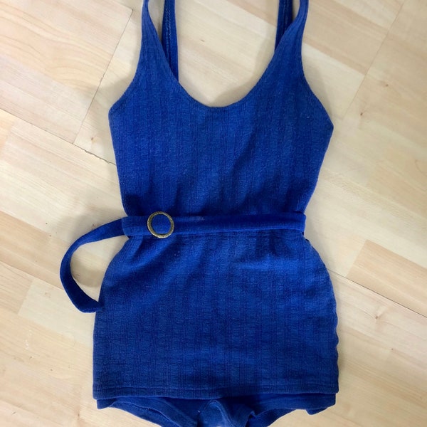 Vintage 1920’s Blue Wool Swimsuit
