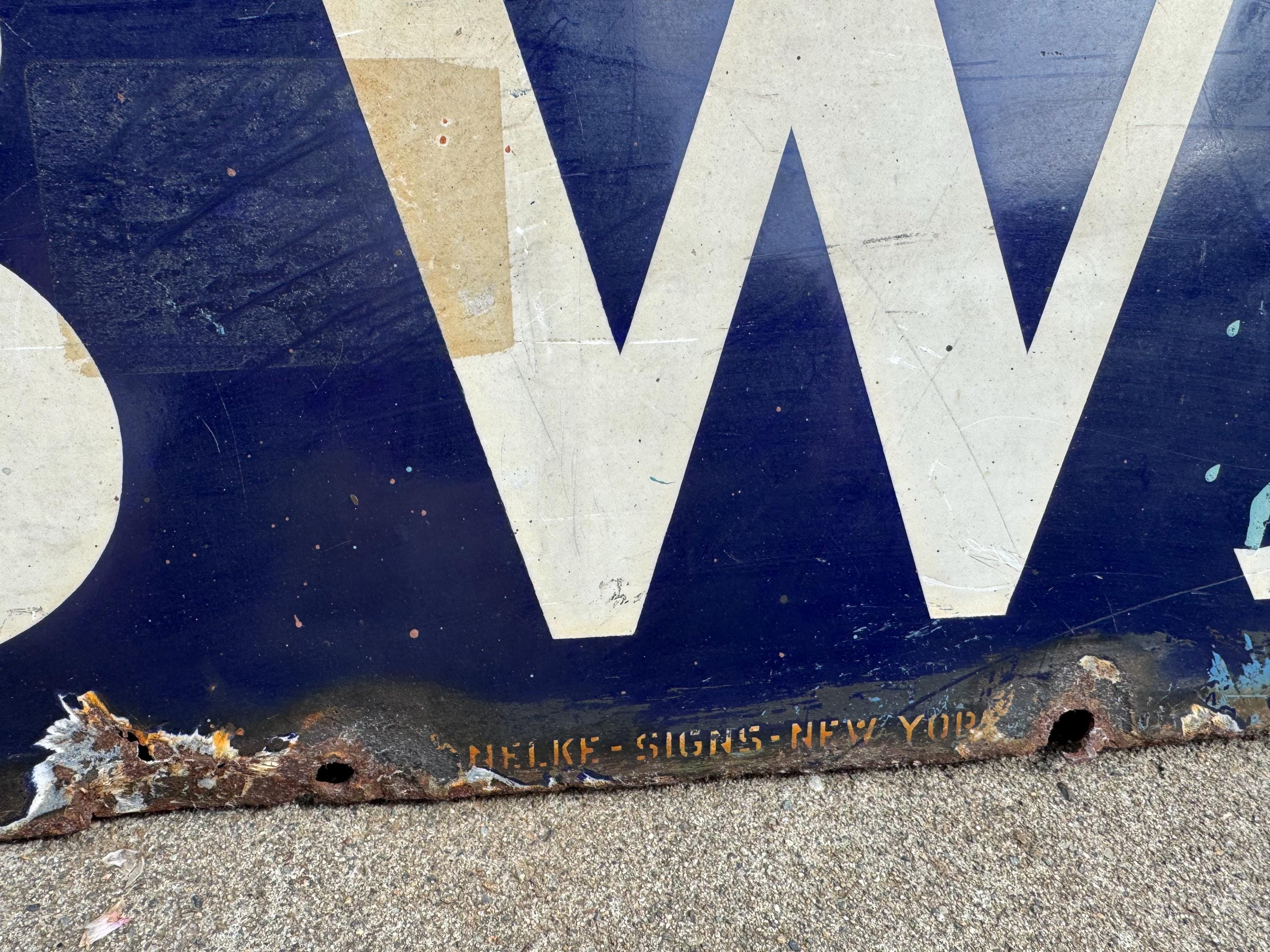 Original 1920's New York City Subway Sign, Porcealain Enamel