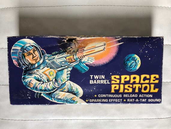 Vintage Space Pistol, Sounds and Sparks, 1960's Ray Gun Toy