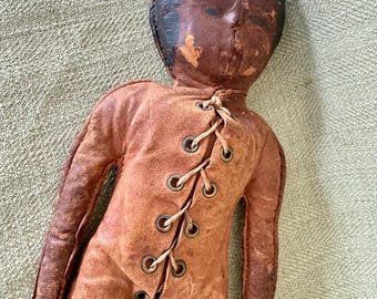 Original 1902-03 Gussie Decker Doll, Leather Doll