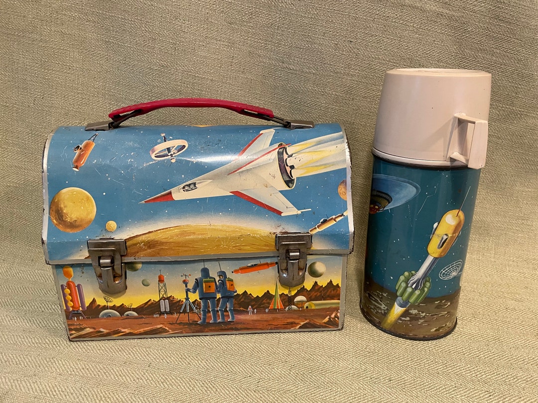 Original 1960s Thermos Space Lunchbox Etsy