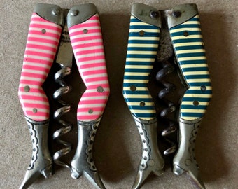 1890’s Lady Leg Corkscrews, German, Celluloid, CanCan