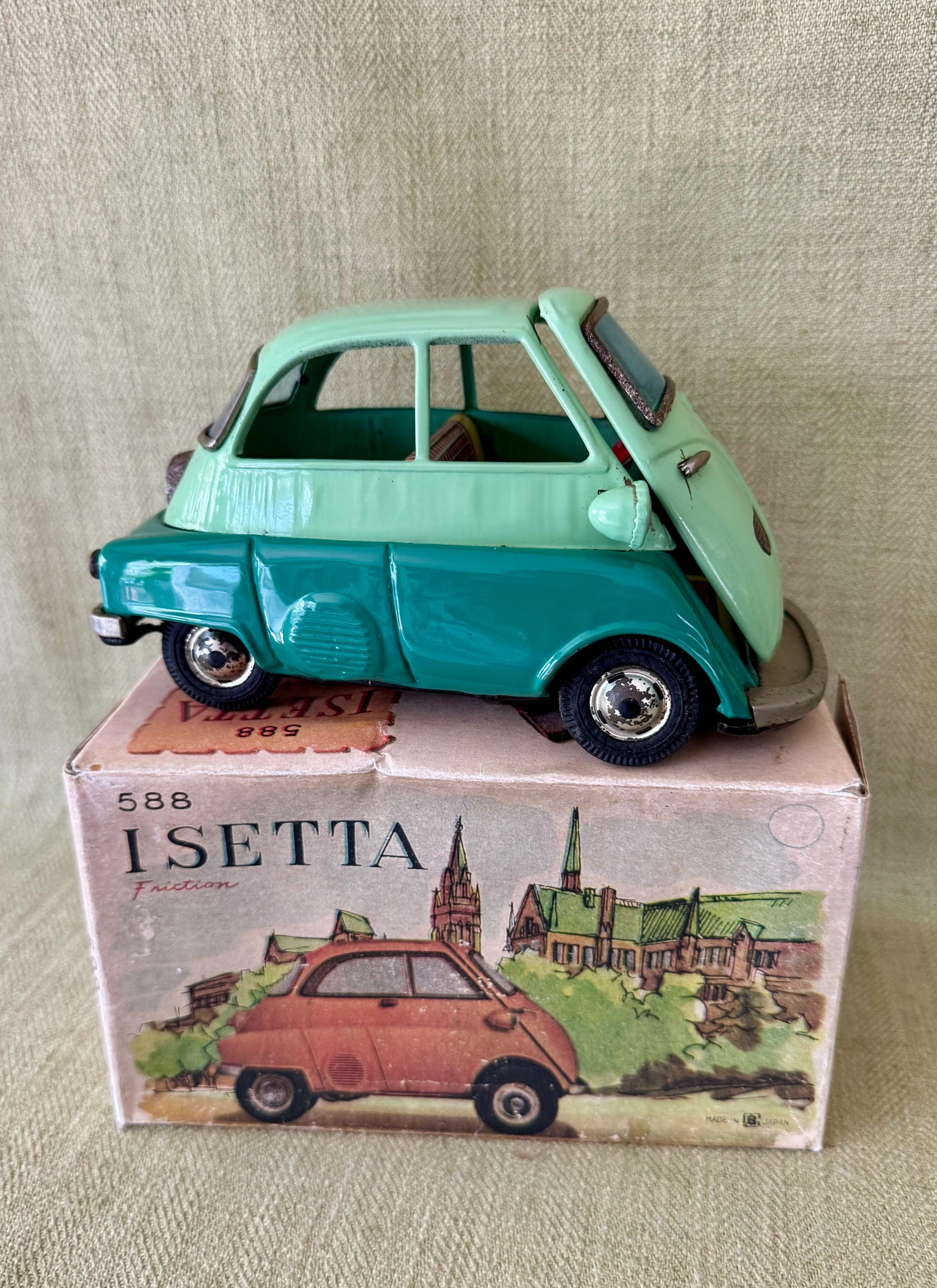 Vintage Bandai Japan Tin Friction Isetta Car With Box - Etsy