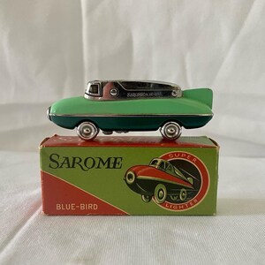 Vintage Space Âge Sarome Japan Blue Bird Racer Lighter, Original