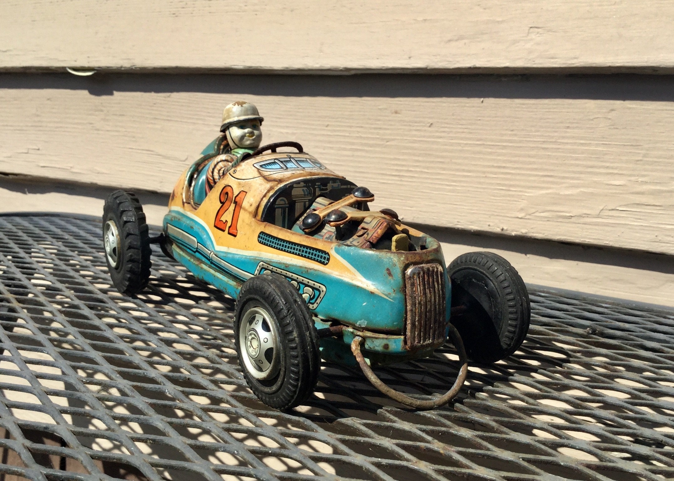 Vintage 1950s Japan Tin Toy Race TN Nomura Race Car Tin | Etsy