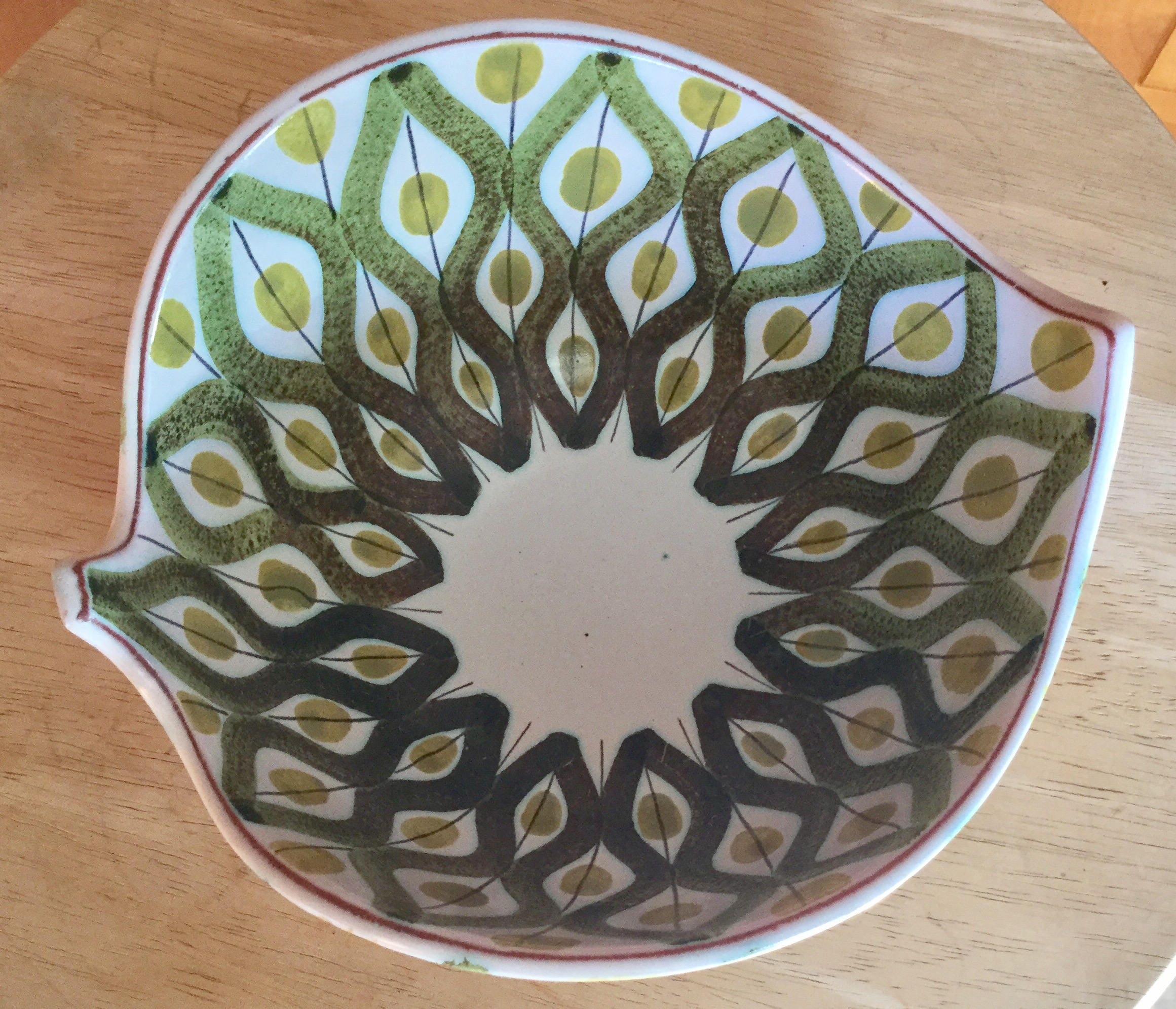 Rare Stig Lindberg Gustavsberg Faience Art Pottery Bowl, Mid