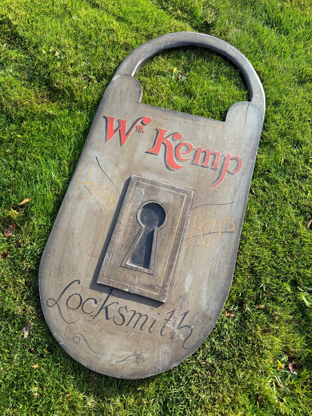 Vintage Locksmith Trade Sign, Giant Lock - Etsy