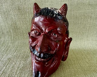 Vintage Devil Piggy Bank 1960s Japan Ceramic Rare Kitsch Halloween
