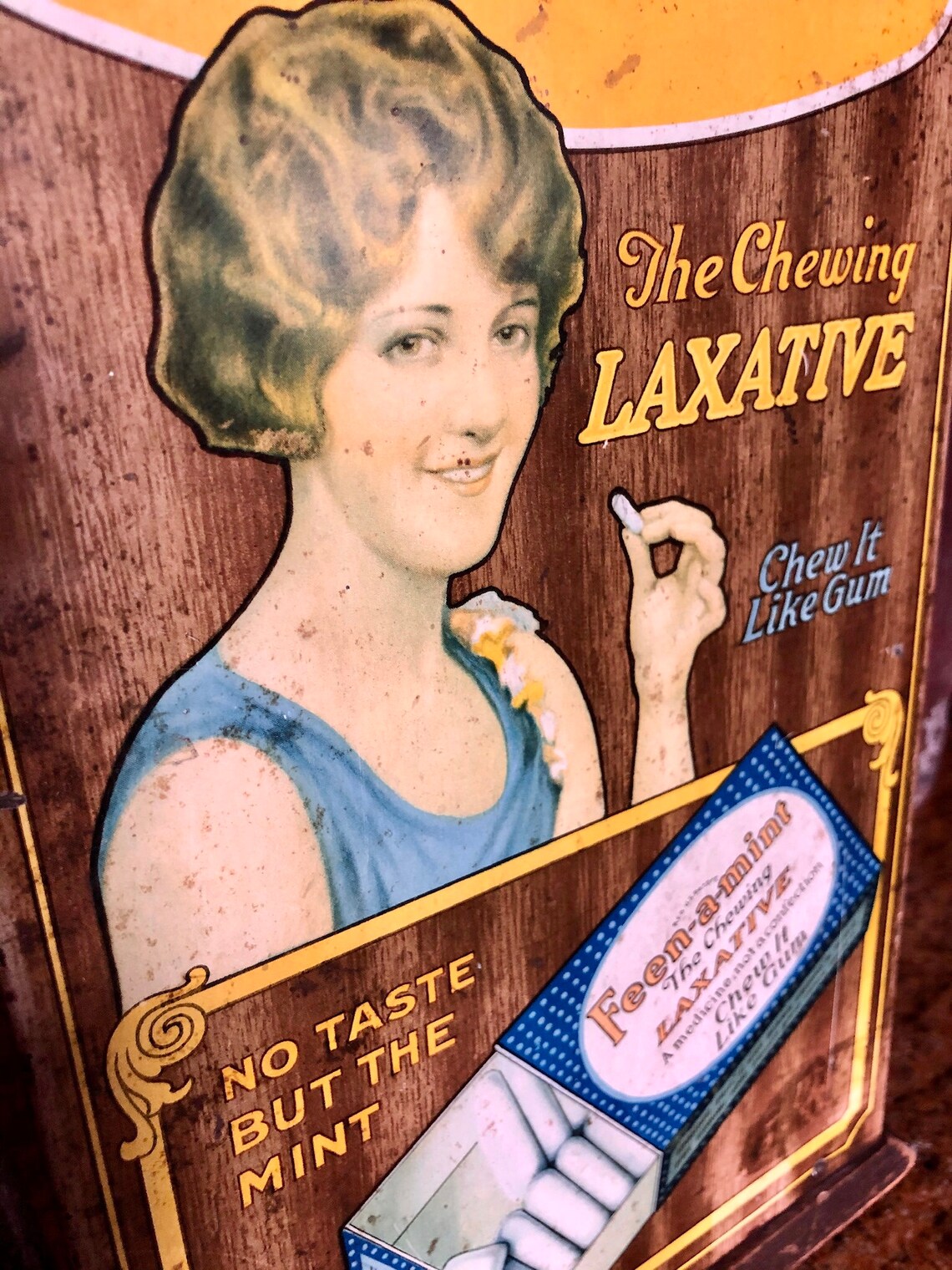 1920s Feen À Mint Laxative Gum Drug Store Counter Dispenser Etsy