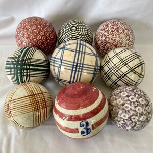 9 Antique 19th Century Original Scottish Carpet Balls - Etsy